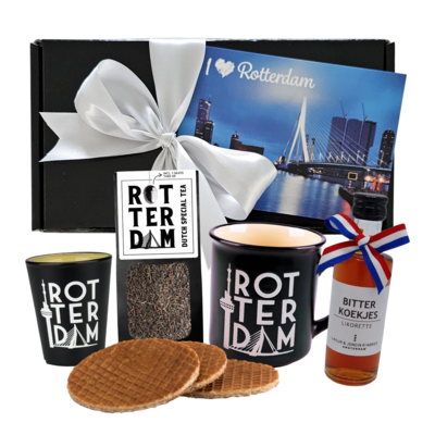 Typisch Hollands Rotterdam geschenk in luxe geschenkdoos en kaart.