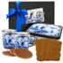 Typisch Hollands Geschenkpaket mit Delfter Blaubechern, Stroopwafels und Spekulatius
