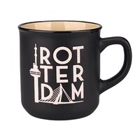 Matix Kleine mok - Rotterdam - Campusmok zwart in geschenkdoos