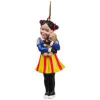 Typisch Hollands Piet - Mädchen mit Bär im Arm