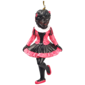 Typisch Hollands Mädchen Piet tanzt – Rosa schwarzes Kleid