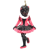 Typisch Hollands Mädchen Piet tanzen - Rosa schwarzes Kleid