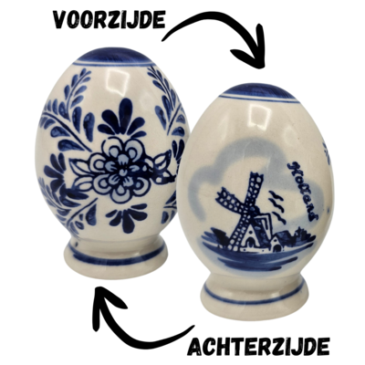 Typisch Hollands Zout & peper set  - met molen en bloemdecoratie