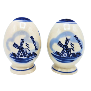 Typisch Hollands Zout & peper set  - met molen en bloemdecoratie