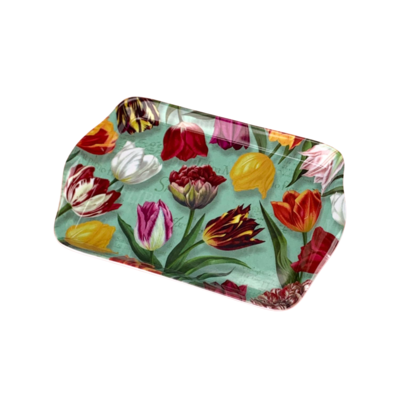 Matix Tray Pretty tulips - green 21x14 cm