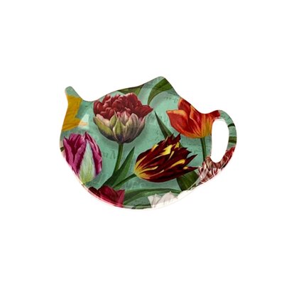Matix Tea bag - Saucer - Pretty tulips - green