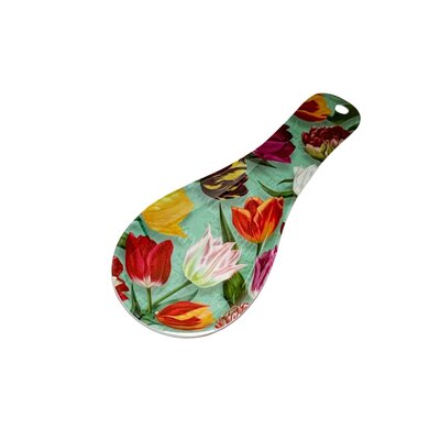 Typisch Hollands Lepelhouder - Pretty tulips - groen