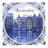 Typisch Hollands Double greeting card - Delft blue - Canal houses - Amsterdam