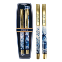 Matix Pennenset - Delfts blauw - Holland - in luxe cadeaucassette