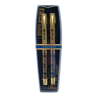 Typisch Hollands Pennenset - art deco  - Holland - in luxe cadeaucassette