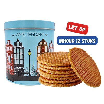 Typisch Hollands Stroopwafels in der Dose mit stylischer Tulpen-Deko - Copy
