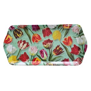 Typisch Hollands Tray Pretty tulips - green 30x15 cm