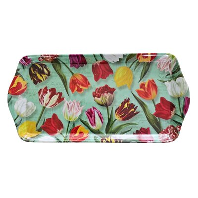 Matix Dienblad Pretty tulips - groen 30x15 cm