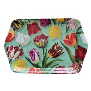 Matix Tray Pretty tulips - green 21x14 cm