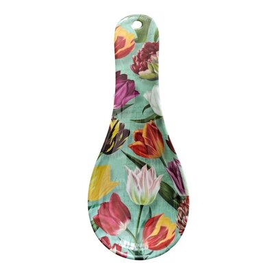 Matix Spoon holder - Pretty tulips - green