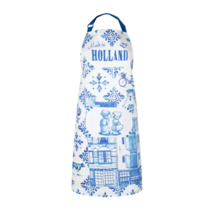 Typisch Hollands Luxe keukenschort - Delfts blauw - Holland