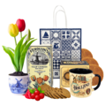 typisch-hollands-geschenkpakket Dutch gift bag with flower pot tulips and mug