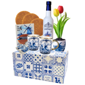 Typisch Hollands Delfter Blau-Paket – Mühlen und Tulpen