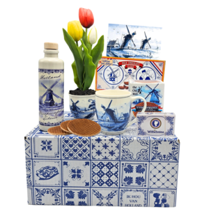 Typisch Hollands Delfts blauw cadeaupakket - Molens
