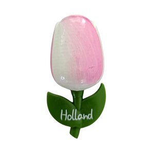 Nijhuis  Magneet Tulp - Groot Wit - Roze
