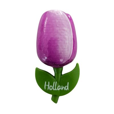 Nijhuis  Magneet Tulp - Groot Violet-Wit