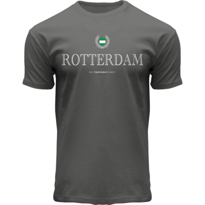 Typisch Hollands  T-shirt Grijs gravure Rotterdam