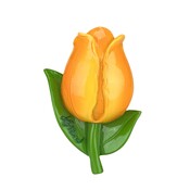 Matix Magneet 3d tulp Holland– Geel-Oranje