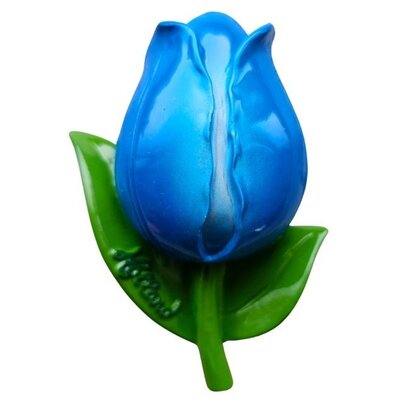 Typisch Hollands Magnet 3D Tulpe Holland – blau