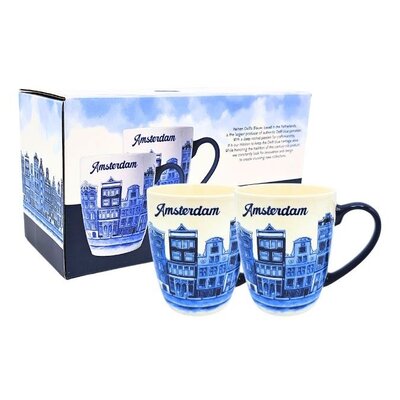 Typisch Hollands Große Kaffee- oder Teetassen Amsterdam (2er-Set)