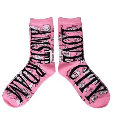 Typisch Hollands Women's socks - Amsterdam - Pink