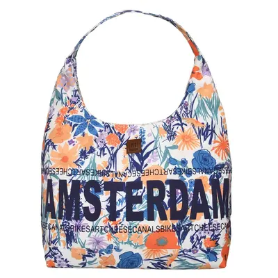 Robin Ruth Fashion Große Schultertasche Amsterdam - Blau - Blumenmuster