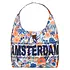 Robin Ruth Fashion Große Schultertasche Amsterdam - Blau - Blumenmuster