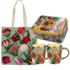 Matix Holland gift set - Speculaas in a tin, mugs and bag - Pretty tulips green