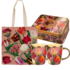 Matix Holland cadeauset - Speculaas in blik ,mokken en tas - Pretty tulips roze