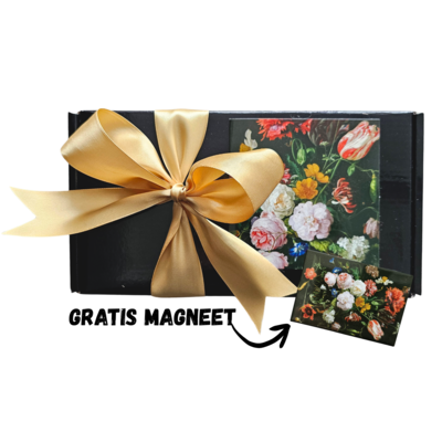 Typisch Hollands Luxe cadeauset de Heem - stilleven  ( mok en stroopwafels in blik)