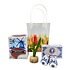 Typisch Hollands Holland geschenktasje PVC met tulpen -2x lekkers - 2x souvenir