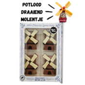 Typisch Hollands Chocolade molentjes met potlood-molentje - rood