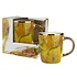 Matix Kleiner Becher mit goldenem Henkel – Sonnenblumen