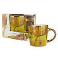 Matix Large mug with gold handle - Sunflowers