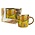 Matix Large mug with gold handle - Sunflowers