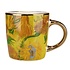 Matix Large mug with gold handle - Sunflowers