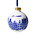 Heinen Delfts blauw Delfter Blau dekorierte Weihnachtskugel 7cm - Amsterdam