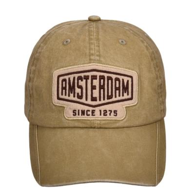 Robin Ruth Fashion Cap Amsterdam - since 1275 -Creme - natural Amsterdam designer patch