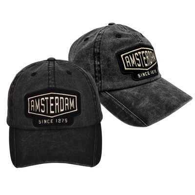 Robin Ruth Fashion Cap Amsterdam – seit 1275 – Schwarzer Amsterdamer Designer-Aufnäher