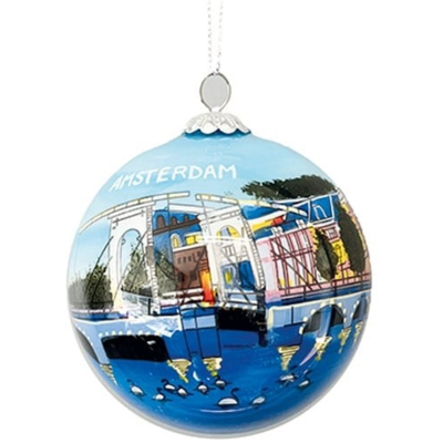 Typisch Hollands Christmas ball in luxury gift box - the Skinny Bridge - Amsterdam