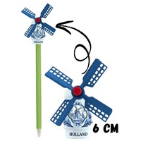 Typisch Hollands Holland Kugelschreiber mit weißer Windmühle
