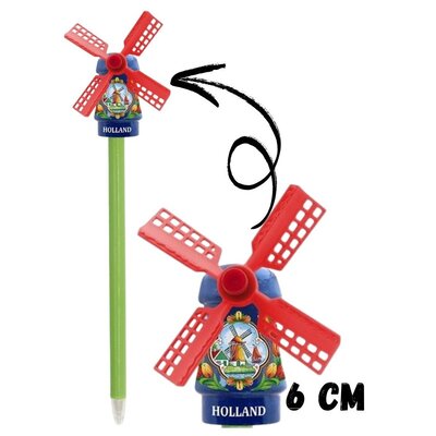 Typisch Hollands Holland Kugelschreiber mit blauer Windmühle