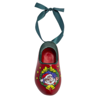 Nijhuis  Houten kerstklompje rood 8 cm