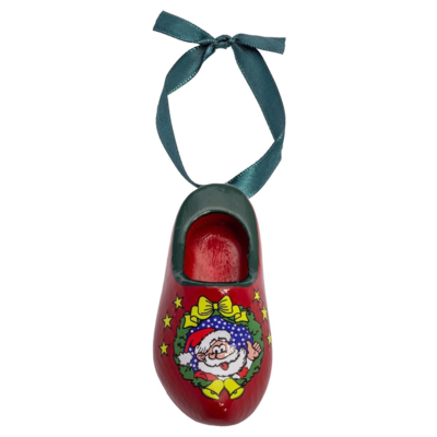 Typisch Hollands Wooden Christmas clog red 8 cm