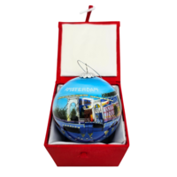 Typisch Hollands Christmas ball in luxury gift box - the Skinny Bridge - Amsterdam